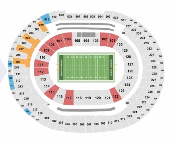 Mapa de Entradas para Dallas vs Baltimore Juego en Brasil