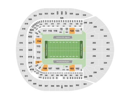 Mapa de Paquetes VIP para Philadelphia vs Jacksonville Juego en Londres