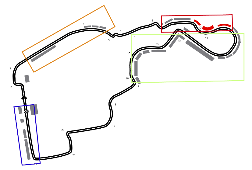 Mapa de F1 Tag Heuer Grand Prix España 2026 - Experiencia Paddock Club 3-Days | Oracle Red Bull Racing Suite (Azul)