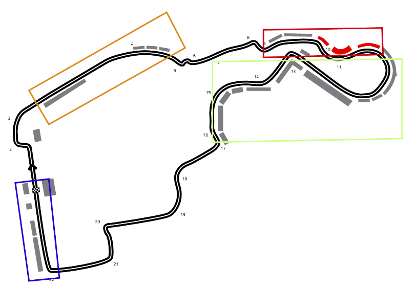 Mapa de F1 Tag Heuer Grand Prix España 2026 - Experiencia Hero | Silver Zone 3 (Rojo)