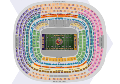 Mapa de Paquetes VIP para Minnesota vs San Francisco Juego en CDMX