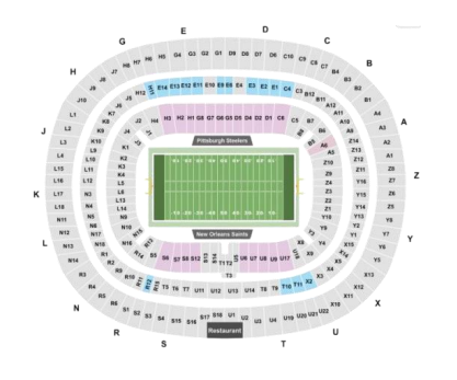 Mapa de Paquetes VIP para New Orleans vs Pittsburgh Juego en París