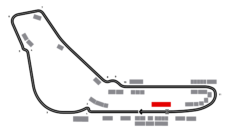 Mapa de F1 Pirelli Grand Prix Italia 2026 - Paddock Club™ 3-Days | TGR Haas F1® Team Suite
