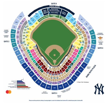 Mapa de New York Yankees 2027 | Calendario en Casa
