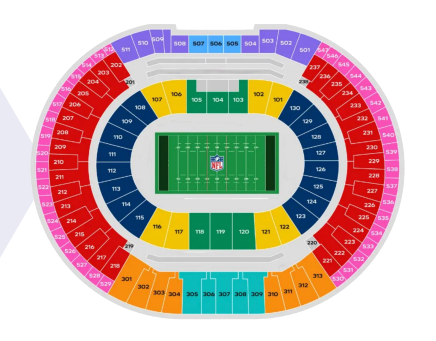 Mapa de Paquetes VIP para Dallas vs Baltimore Juego en Brasil