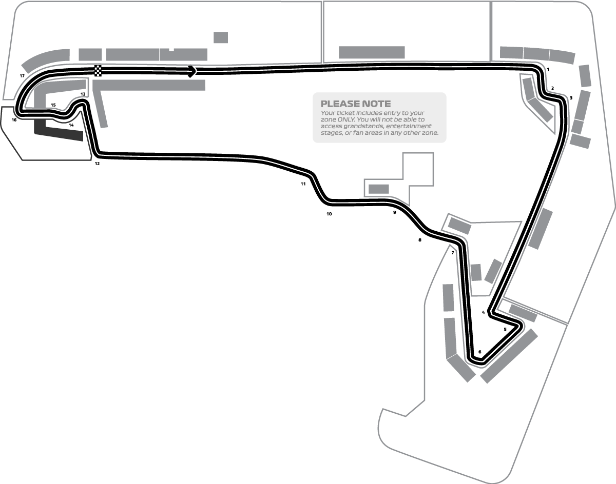 Mapa de F1® Experiences Live | Estadio South
