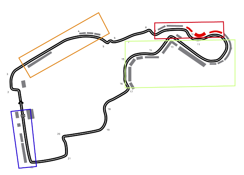 Mapa de F1 Tag Heuer Grand Prix España 2026 - Experiencia House 44 at F1 Paddock Club (Azul)