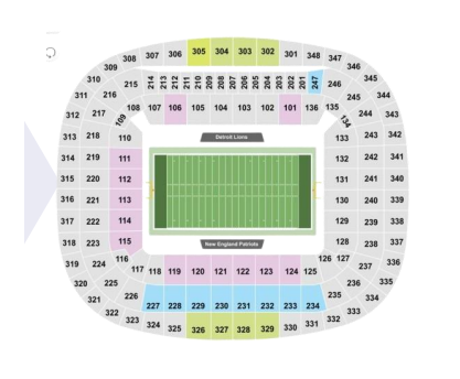 Mapa de Paquetes VIP para Detroit vs New England Juego en Munich