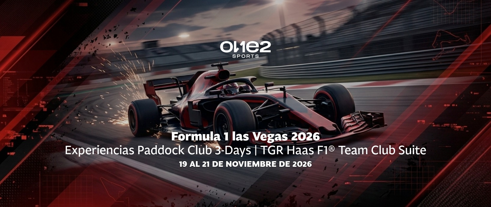 F1 las Vegas 2026 - Experiencias Paddock Club 3-Days | TGR Haas F1® Team Club Suite