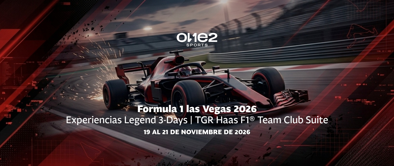 F1 las Vegas 2026 - Experiencias Legend 3-Days | TGR Haas F1® Team Club Suite